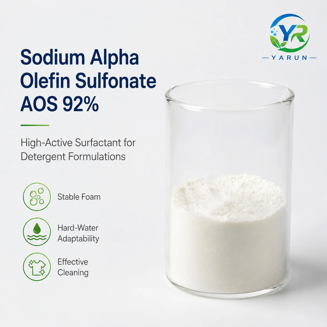 Alpha Olefin Sulfonate (AOS) 92% Powder