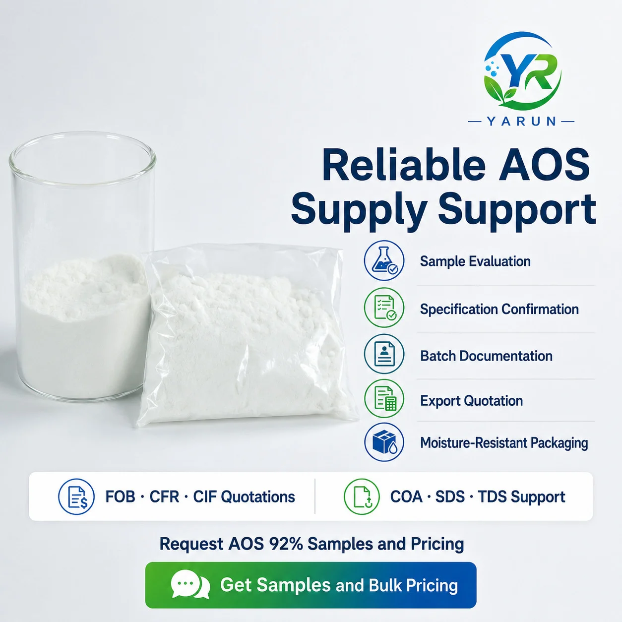 Alpha Olefin Sulfonate (AOS) 92% Powder