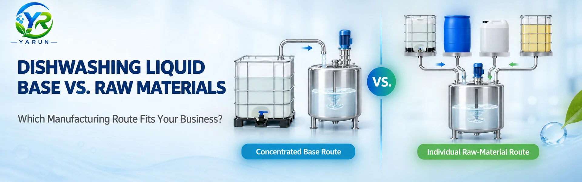 Dishwashing Liquid Concentrate (Base) vs. Raw Materials: Which Manufacturing Route Fits Your Business?